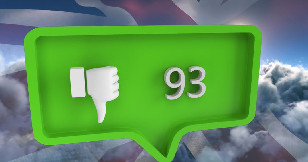 Social Media Dislike Notification Icon on USA Flag Background - Free Images, Stock Photos and Pictures on Pikwizard.com