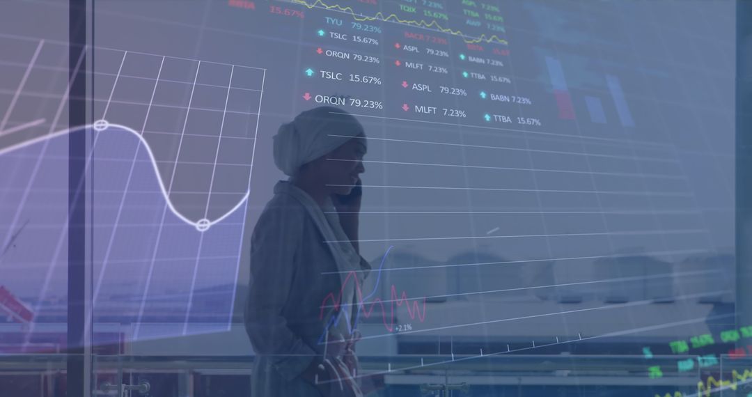 Businesswoman Analyzing Digital Data Metrics at Office