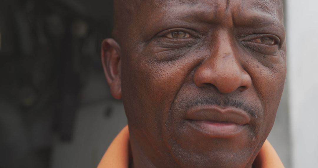 Close-Up Portrait of Mature African American Man - Free Images, Stock Photos and Pictures on Pikwizard.com