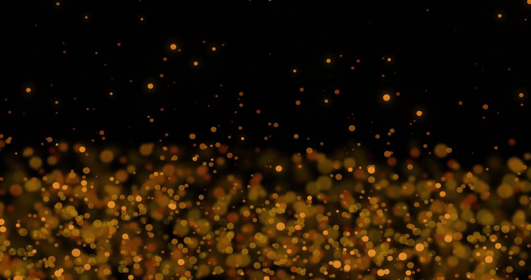 Glowing Light Particles on Black Background