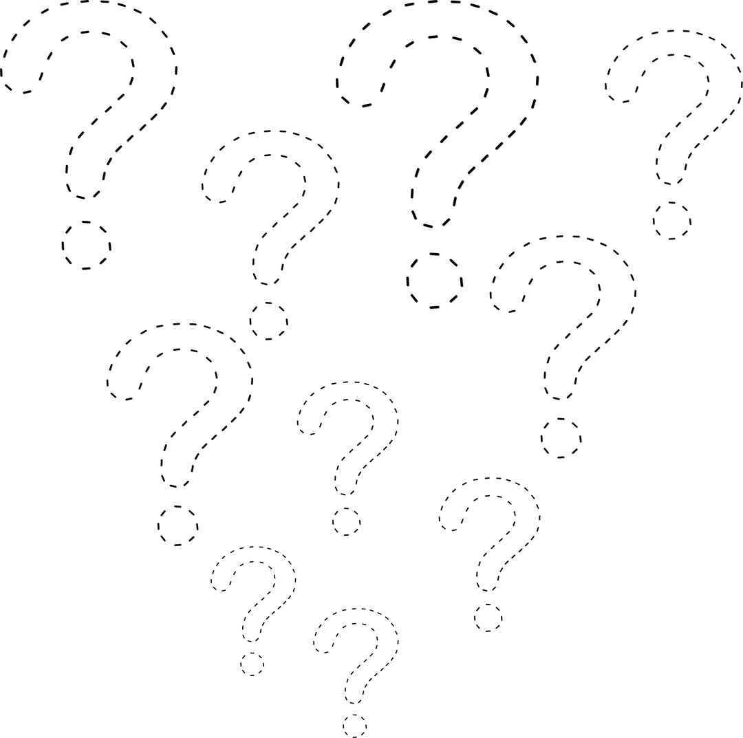 Transparent Vector of Question Mark for Creative Designs