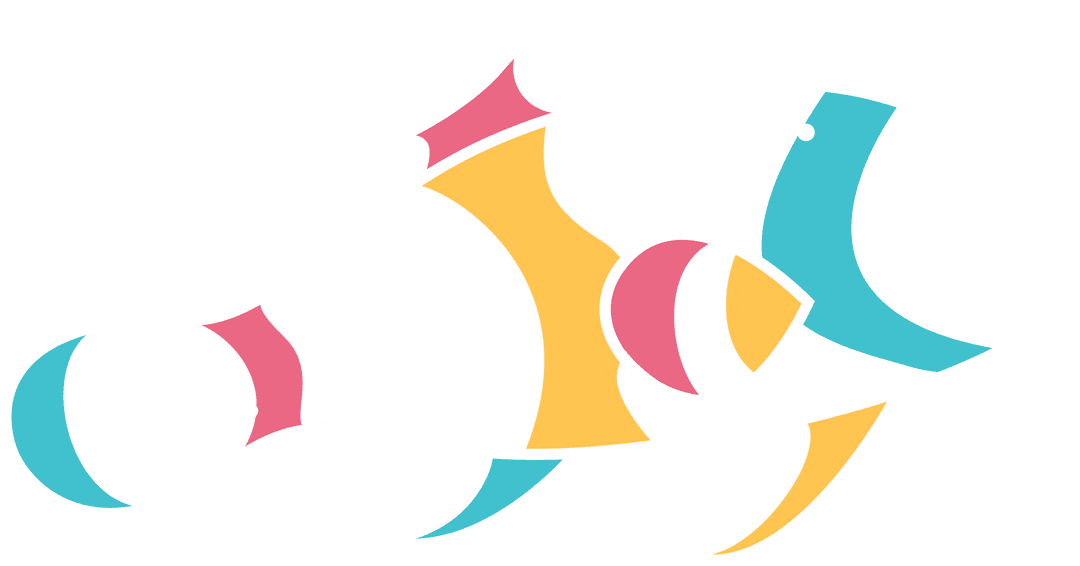 Abstract Multicolor Geometric Fish with Transparent Background