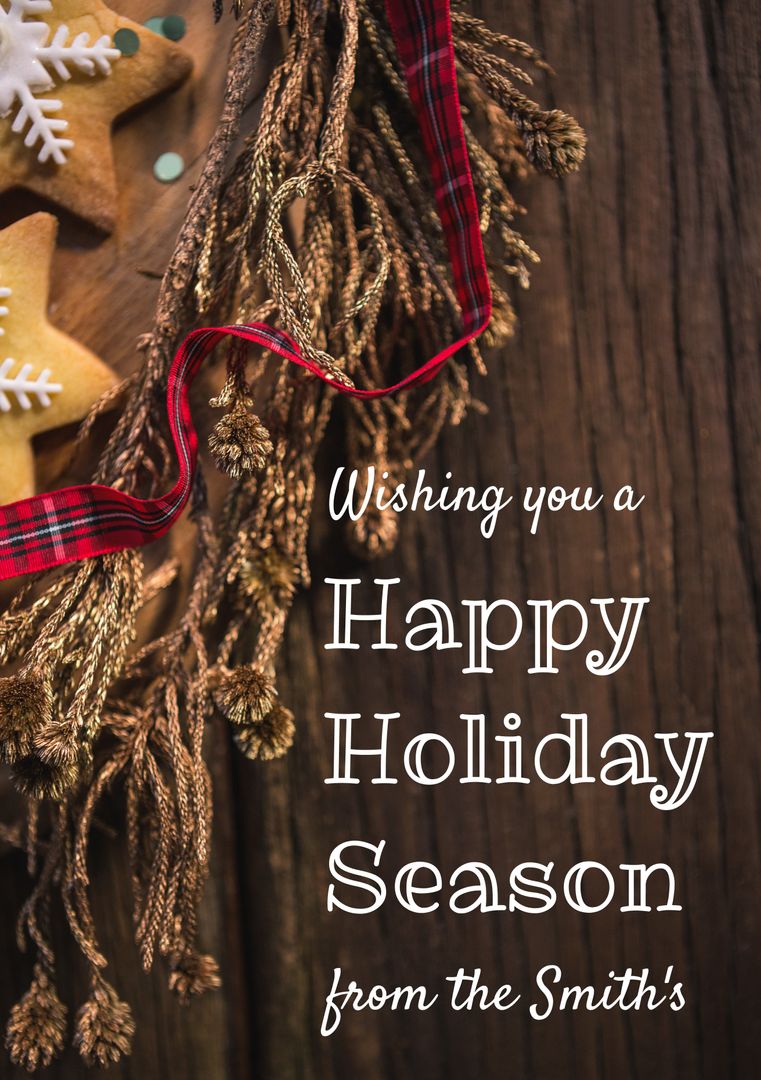 Festive Gingerbread Greeting with Holiday Wishes