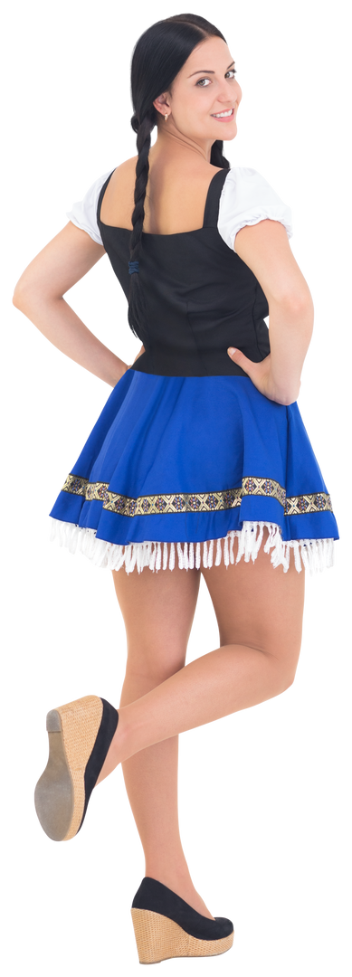 Transparent Oktoberfest girl dressed traditional attire smiling - Download Free Stock Images Pikwizard.com