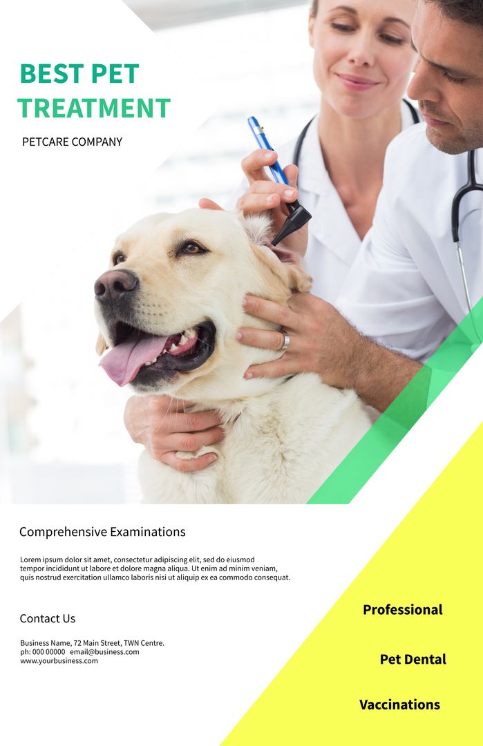 Vet Check-Up with Happy Dog Promotes Pet Healthcare Trust - Download Free Stock Templates Pikwizard.com