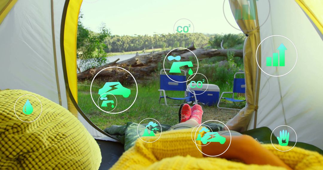 Eco-Conscious Relaxation in Riverside Tent