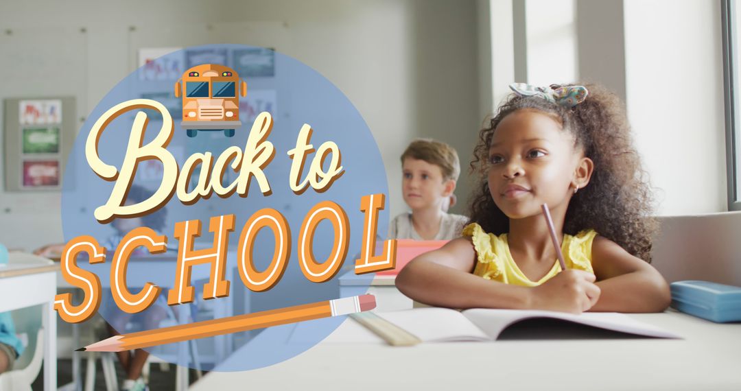 Back to School with Happy Diverse Students in Classroom