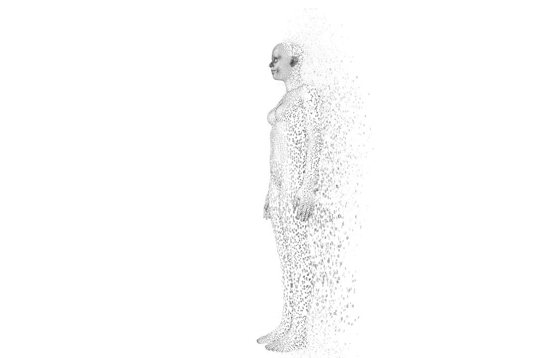 Transparent Pixelated 3D Woman Isolated on Black Background Contemporary Abstract - Download Free Stock Images Pikwizard.com