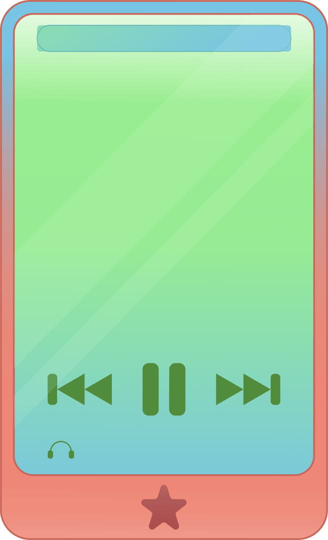 Flat Player Floating on Transparent Background Technology Concept