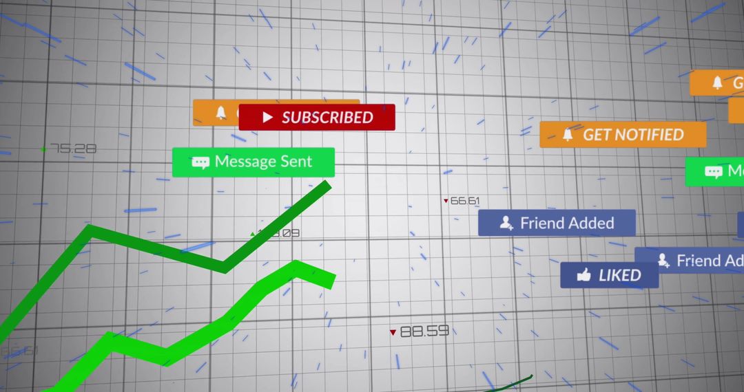 Data Visualization Social Media Interaction Concept