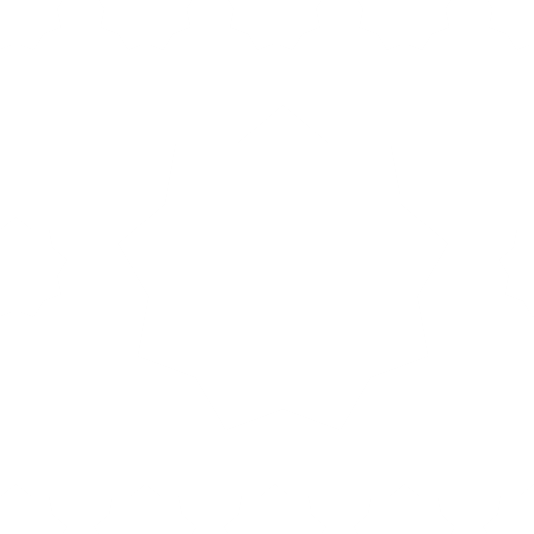 Geometric White Shapes on Transparent Background with Copy Space