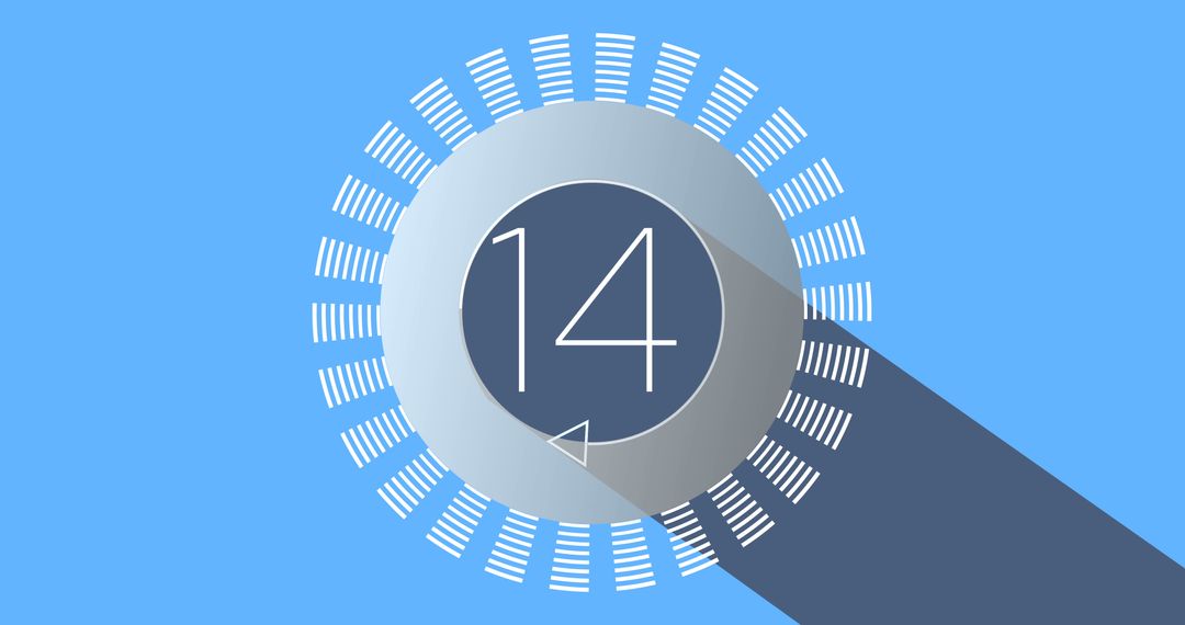 Modern Countdown Timer with Circular Design on Blue Background - Free Images, Stock Photos and Pictures on Pikwizard.com