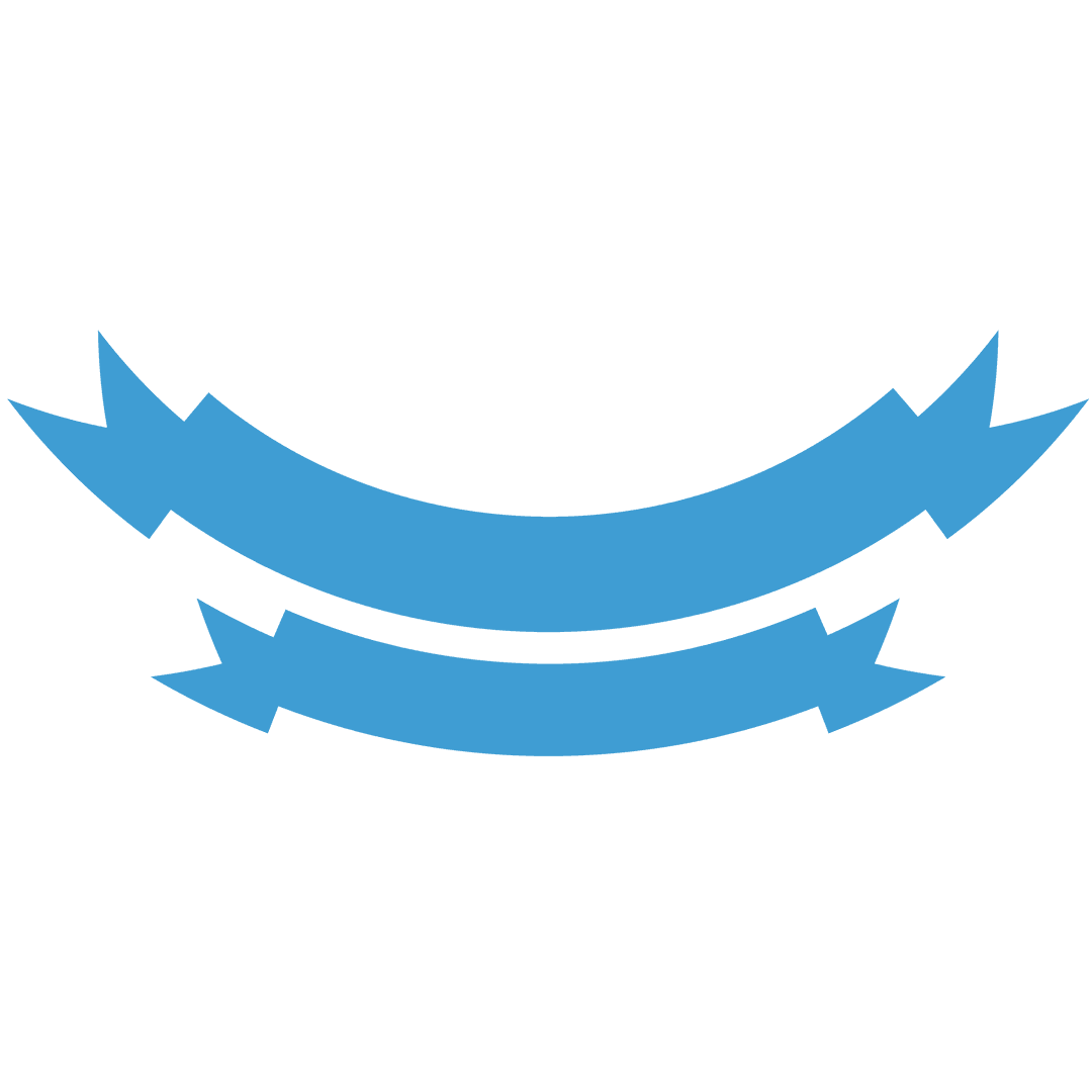 Blue Transparent Ribbons with Copy Space Illustration