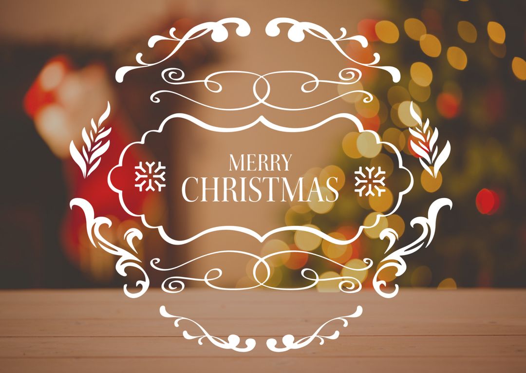 Elegant Christmas Greeting with Festive Decorations