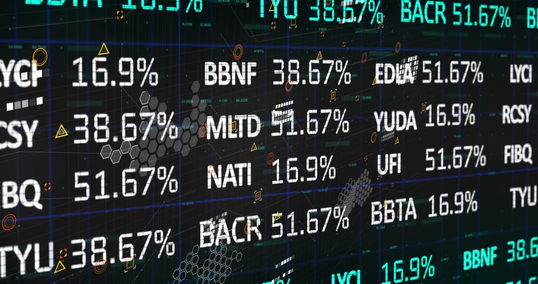 Dynamic Stock Market Display with Digital Data Interface