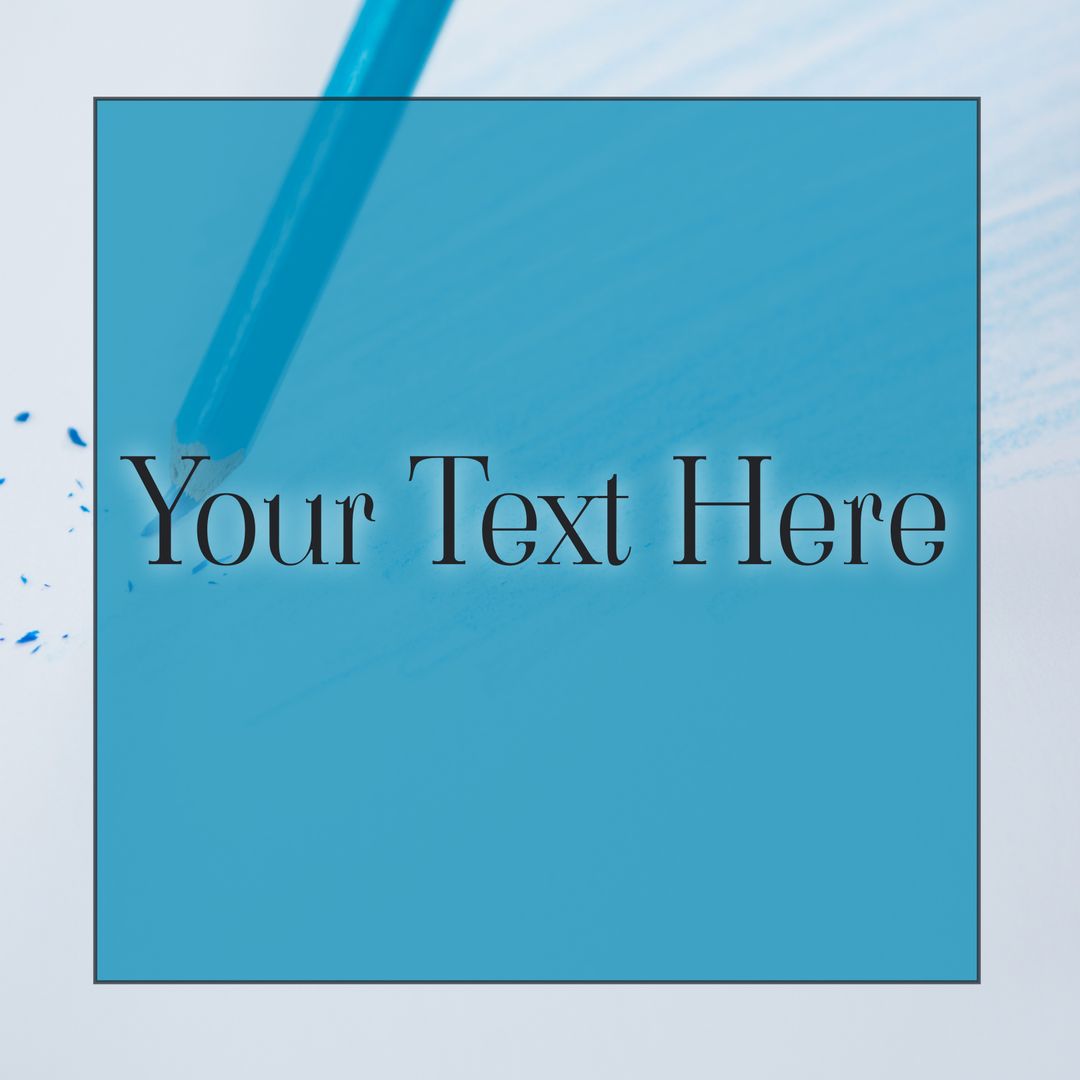 Blank Template on Notebook with Blue Pencil