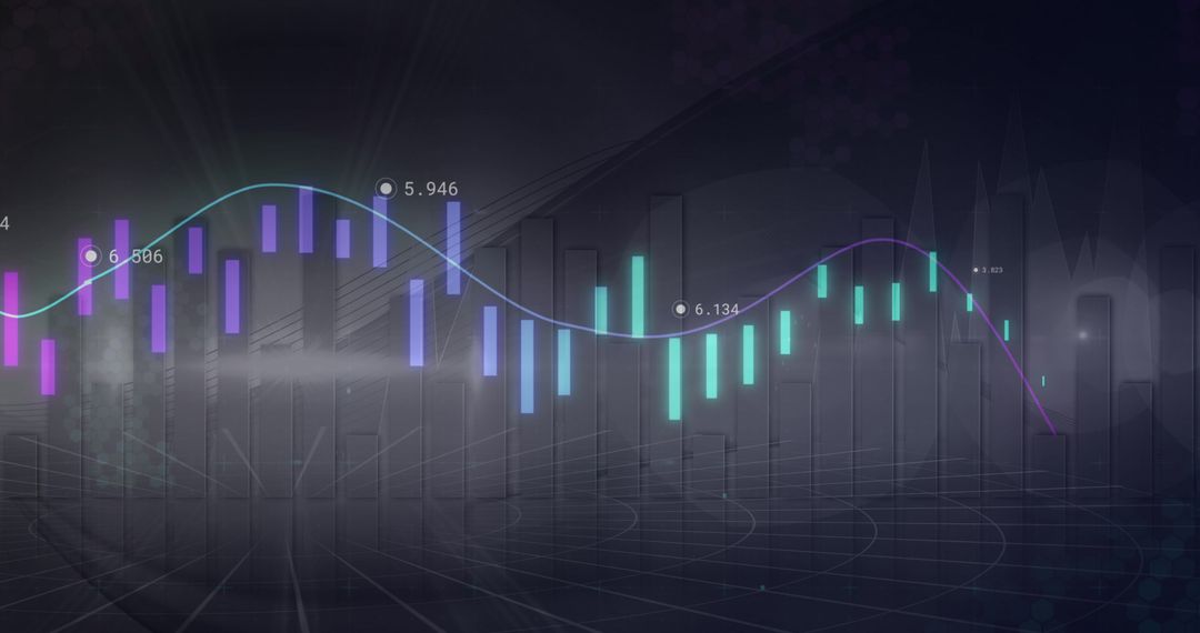 Digital Data Analysis Abstract Background with Graphs