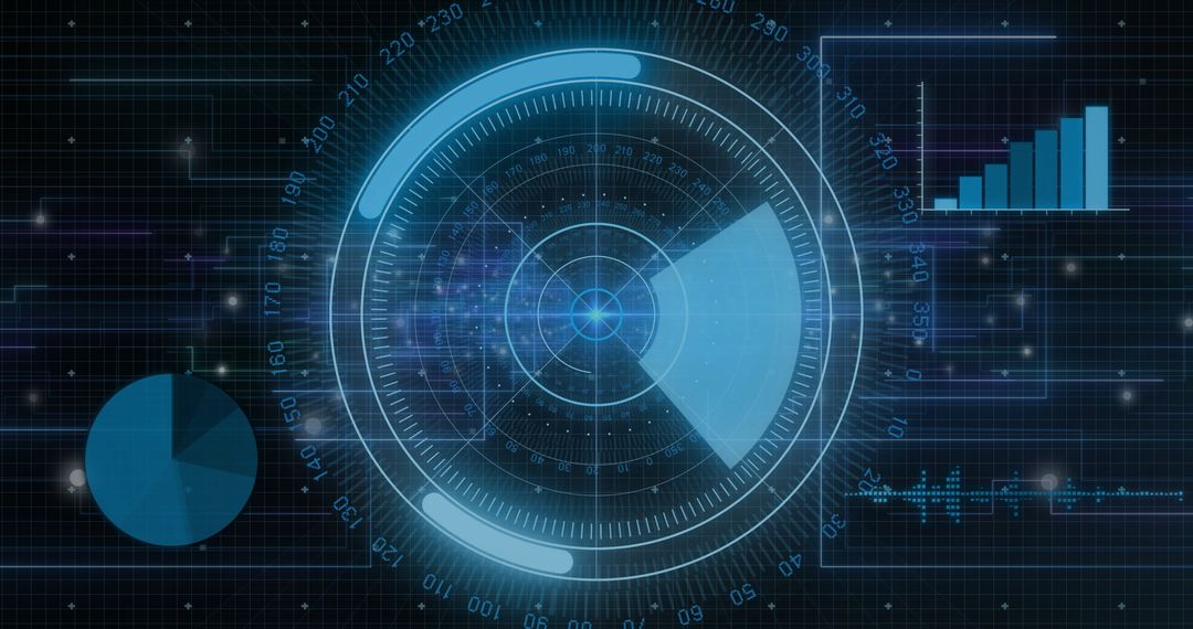 Abstract Digital Data Interface with Charts
