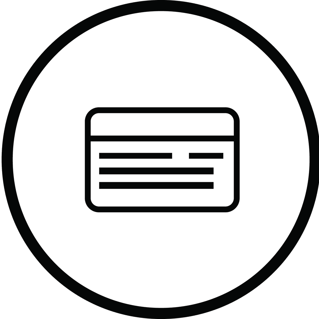 Minimalistic Card Icon on Transparent Background