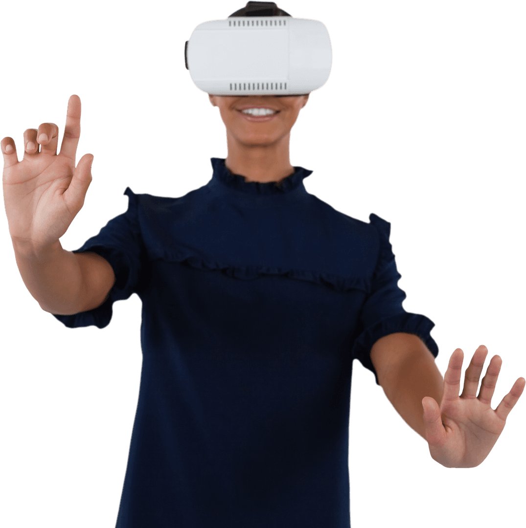 Transparent Virtual Reality Enthusiast Using VR Headset - Download Free Stock Images Pikwizard.com