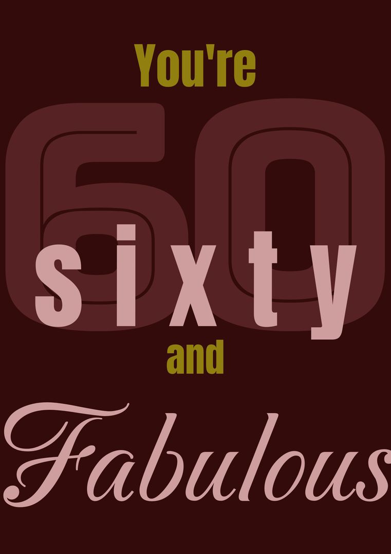 Celebrating Sixty in Style with Bold and Chic Design - Download Free Stock Templates Pikwizard.com