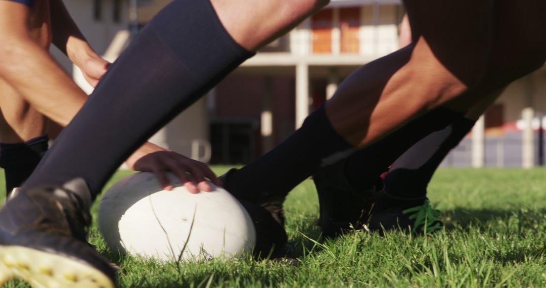 Close-up of Rugby Players Competing for Ball during Match - Free Images, Stock Photos and Pictures on Pikwizard.com