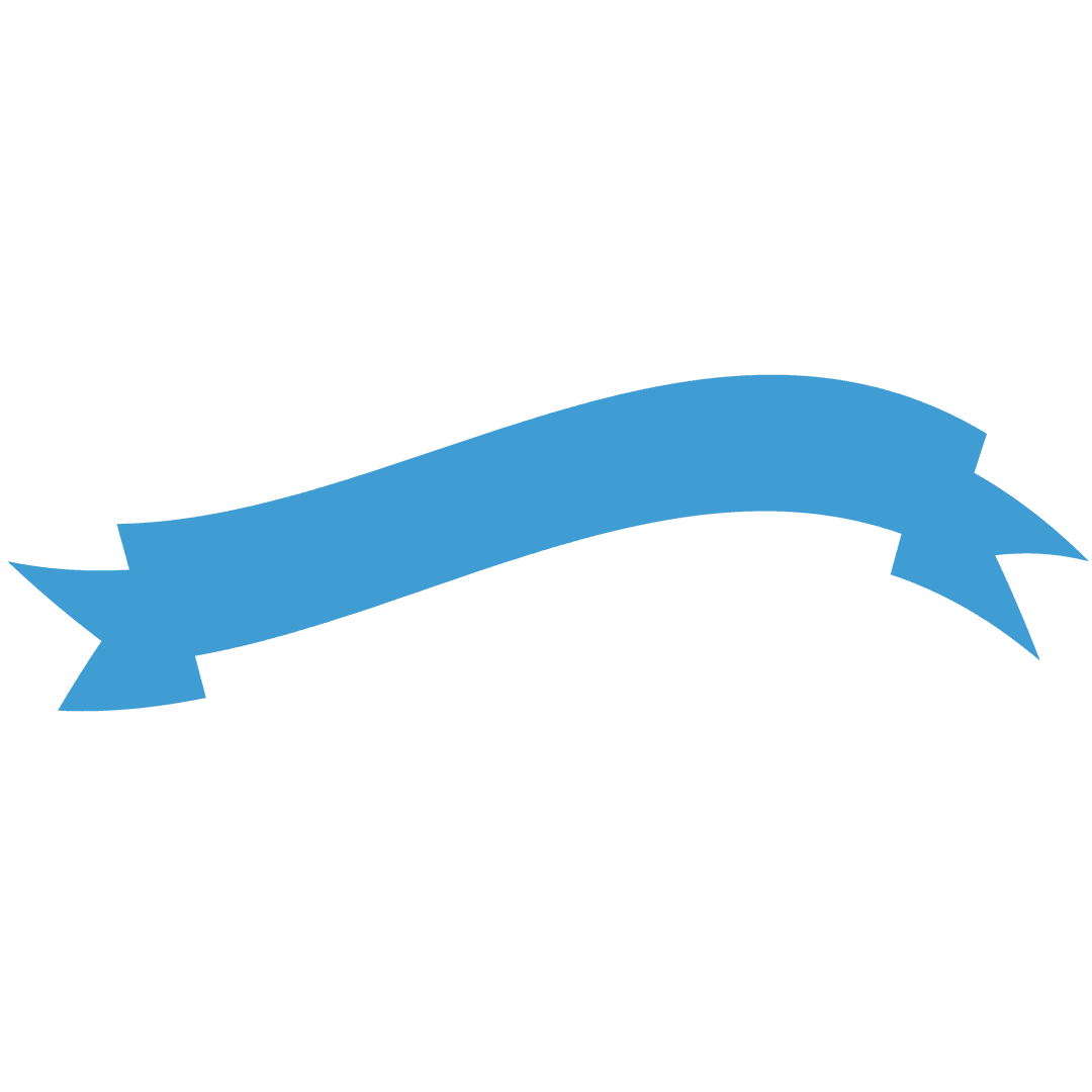 Blue Ribbon Illustration with Transparent Background