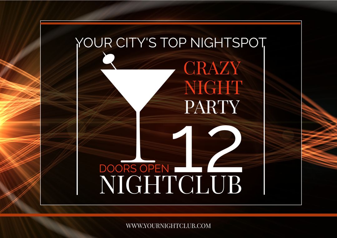 Dynamic Nightclub Event Template with Energetic Light Streaks - Download Free Stock Templates Pikwizard.com