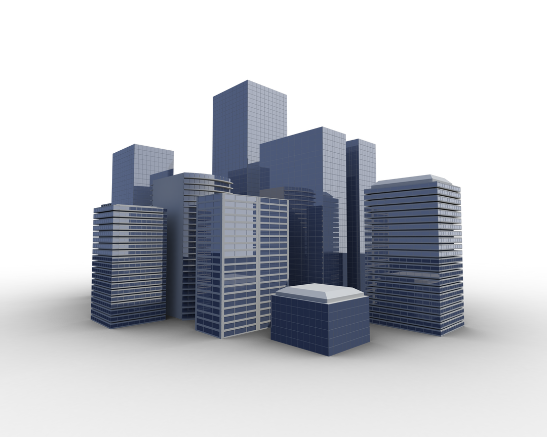 Digital Illustration of Modern City Buildings on Transparent Background - Download Free Stock Images Pikwizard.com