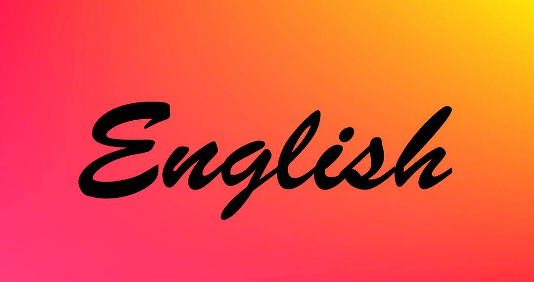 English Text on Vibrant Gradient Background Illustrating Education Concept