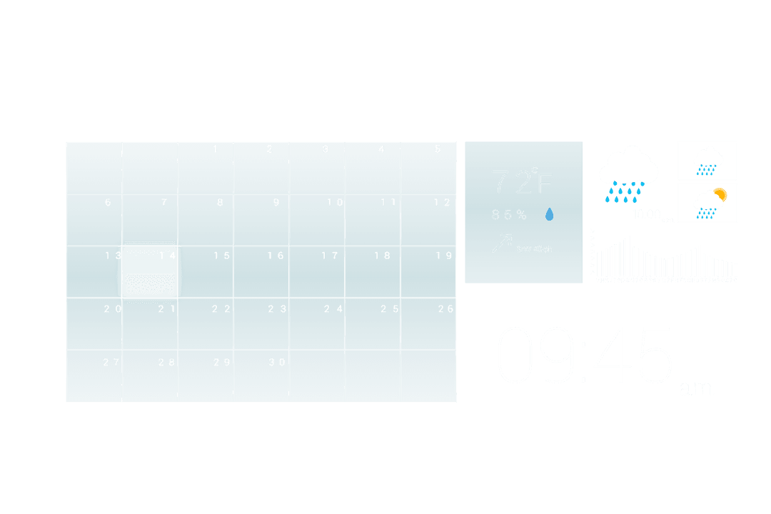 Transparent Digital Interface Illustration with Weather Forecast