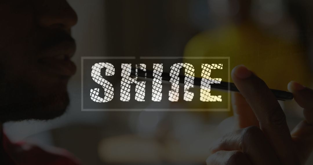 Silhouette Artist Creating Digital Art on Tablet with SHINE Overlay