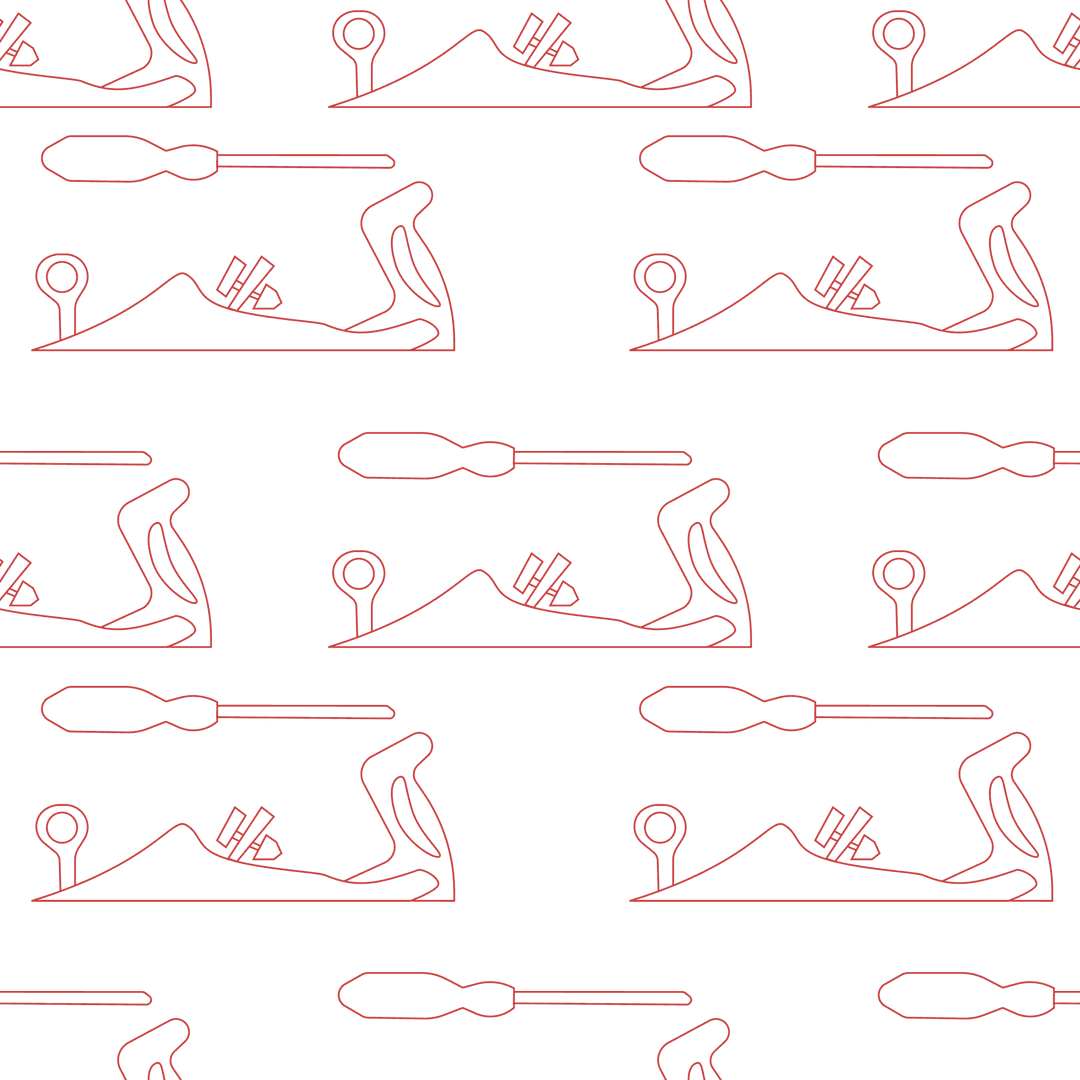 Seamless Red Tools Pattern on Transparent Toy Appeal