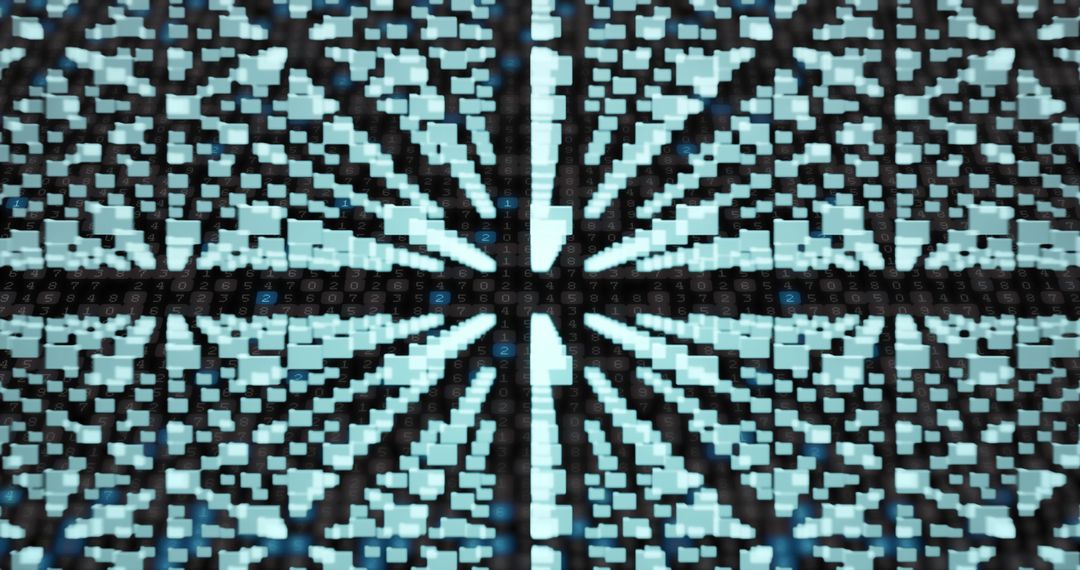 Abstract Digital Network and Cloud Computing Interface