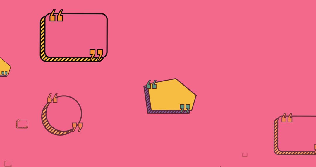 Abstract Speech Bubbles on Pink Background with Copy Space