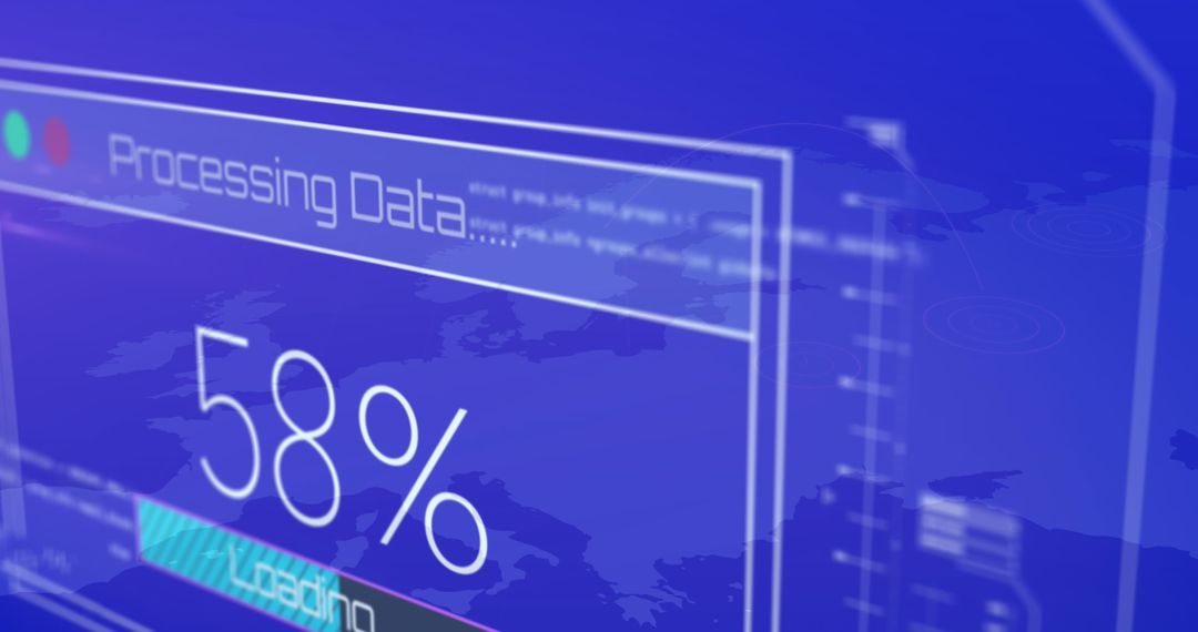 digital data processing with percentage loading on world map background - Free Images, Stock Photos and Pictures on Pikwizard.com