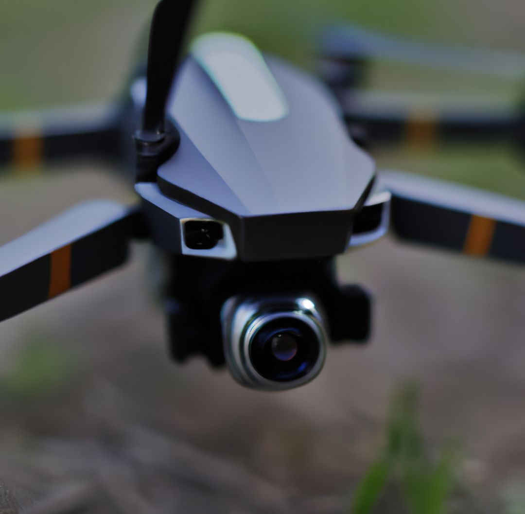 Black Drone with Camera in Focus on Grass Field - Free Images, Stock Photos and Pictures on Pikwizard.com