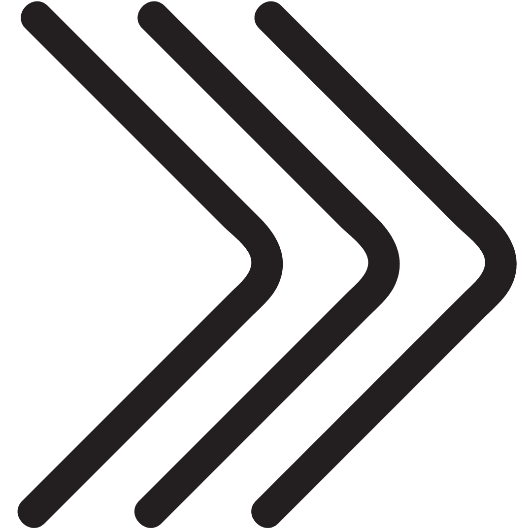 Black Double Chevron Arrows on Transparent Background