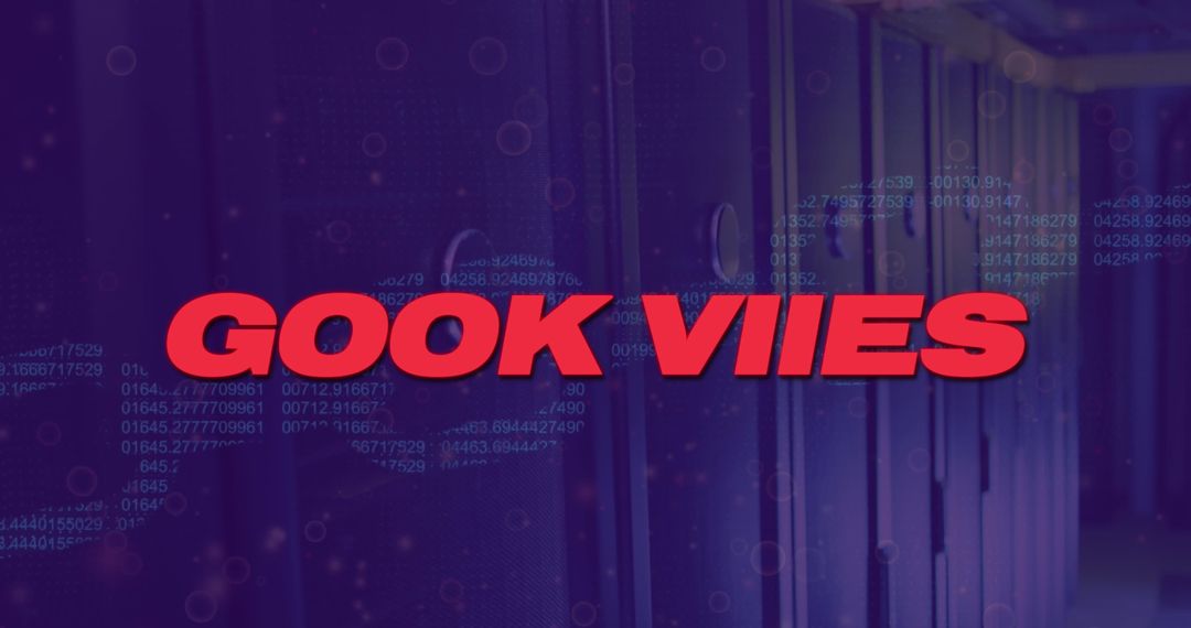 Digital Interface with Data Processing Overlaying Server Room