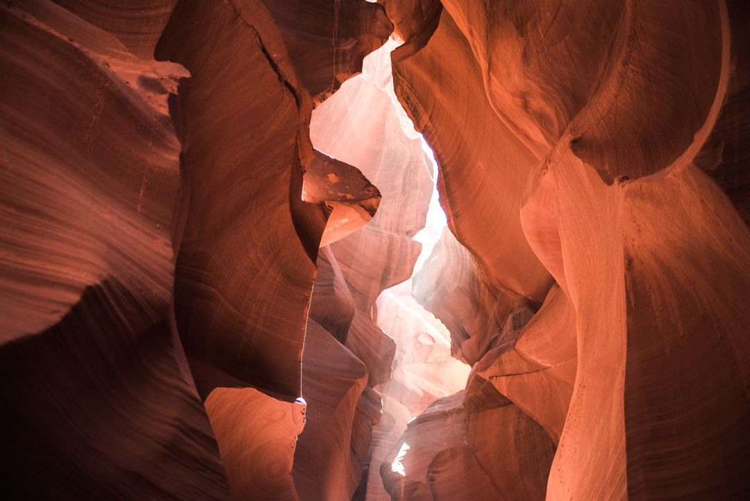 Sunlight Illuminating Sandstone Canyons in Antelope Canyon - Free Images, Stock Photos and Pictures on Pikwizard.com