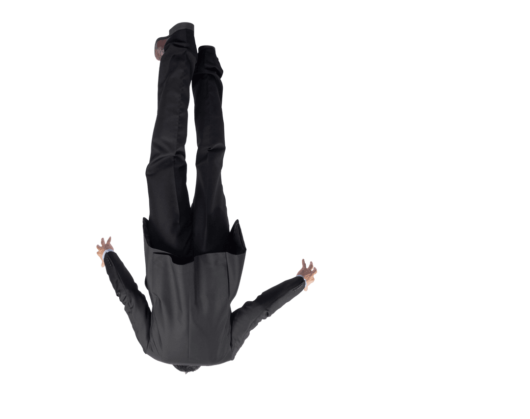 Businessman Walking Upside Down Transparent Background
