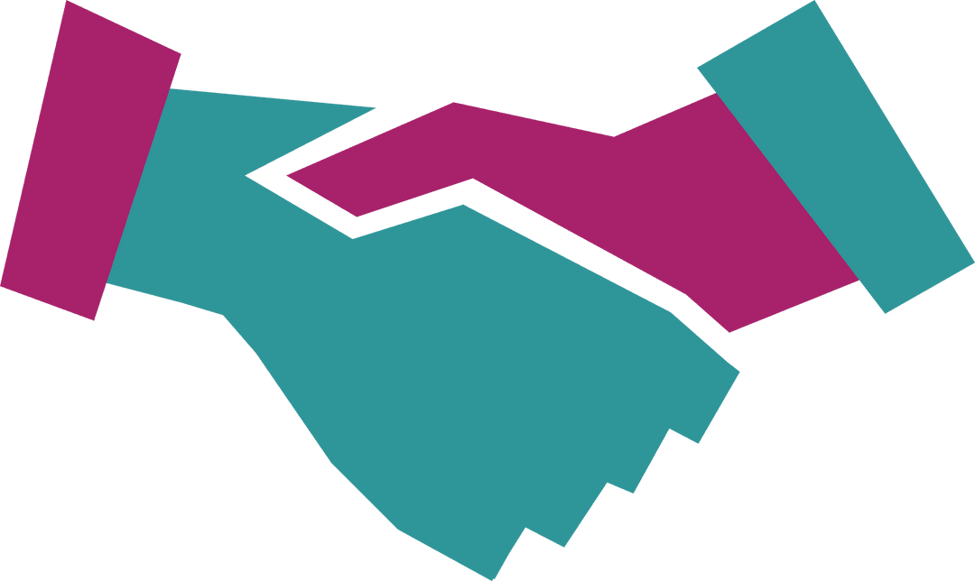 Colored Handshake Vector on Transparent Background Symbolizes Collaboration