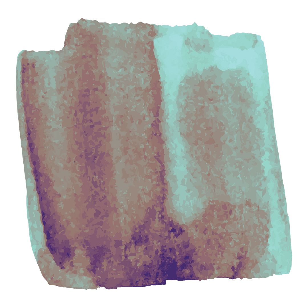 Abstract Blue and Brown Shape on Transparent Background