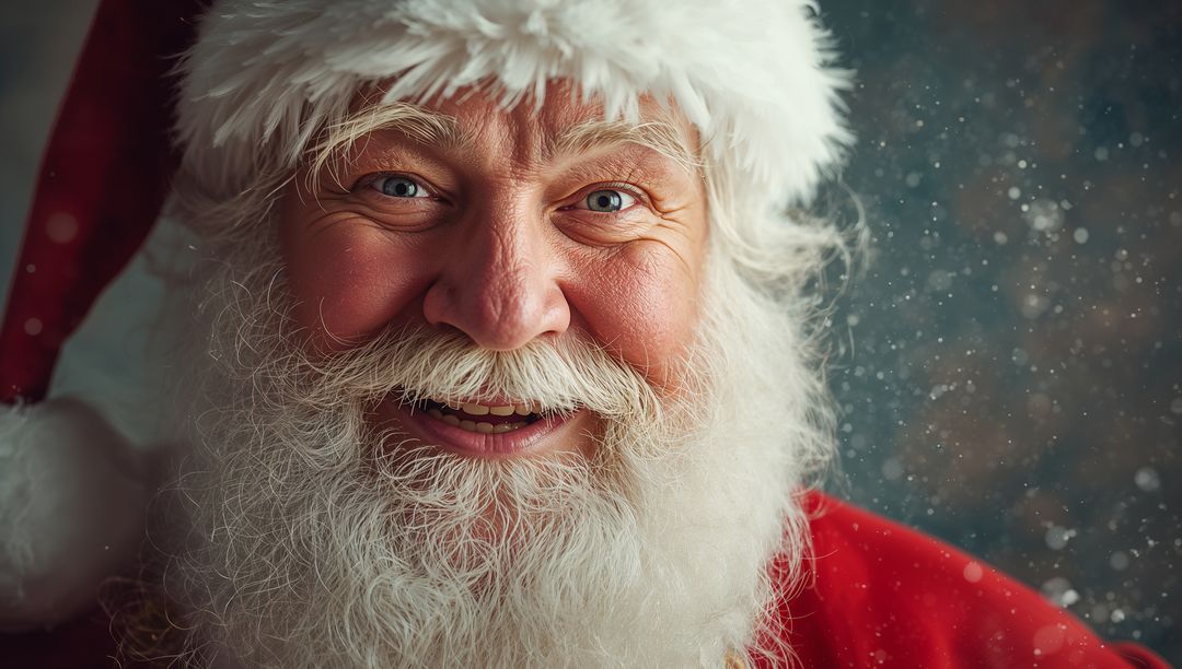 Smiling Santa Claus in Classic Red Suit