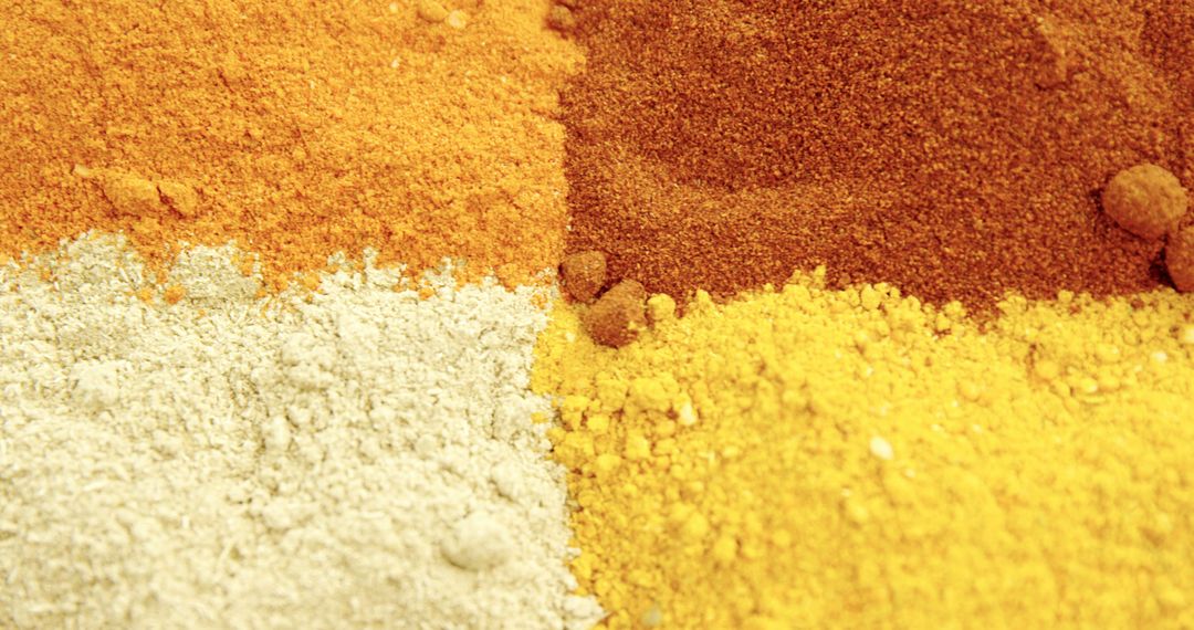 Close-up of Colorful Organic Spices in Powder Form - Free Images, Stock Photos and Pictures on Pikwizard.com