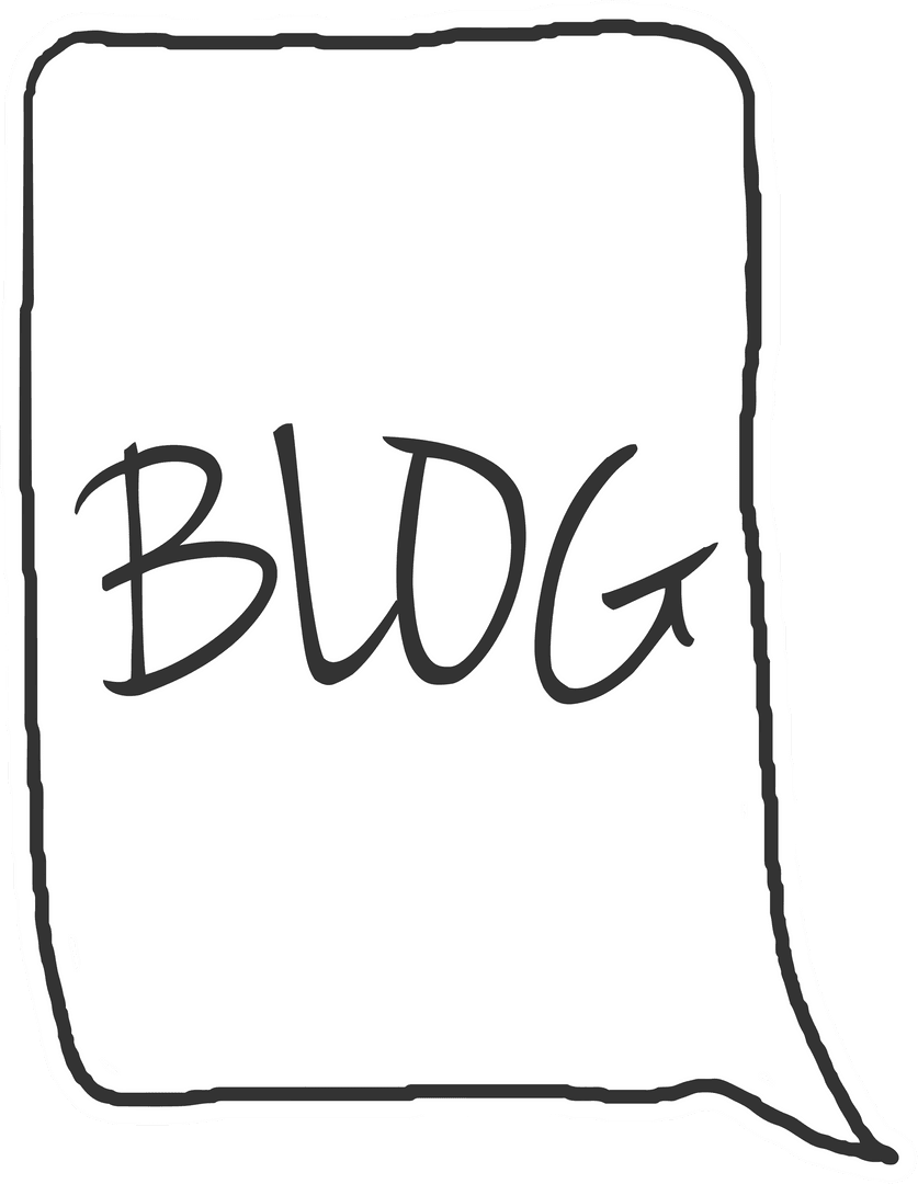 Transparent Speech Bubble With Handwritten Blog Text