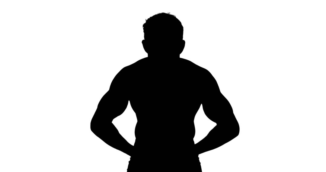 Silhouette of Athletic Man in Confident Pose - Free Images, Stock Photos and Pictures on Pikwizard.com