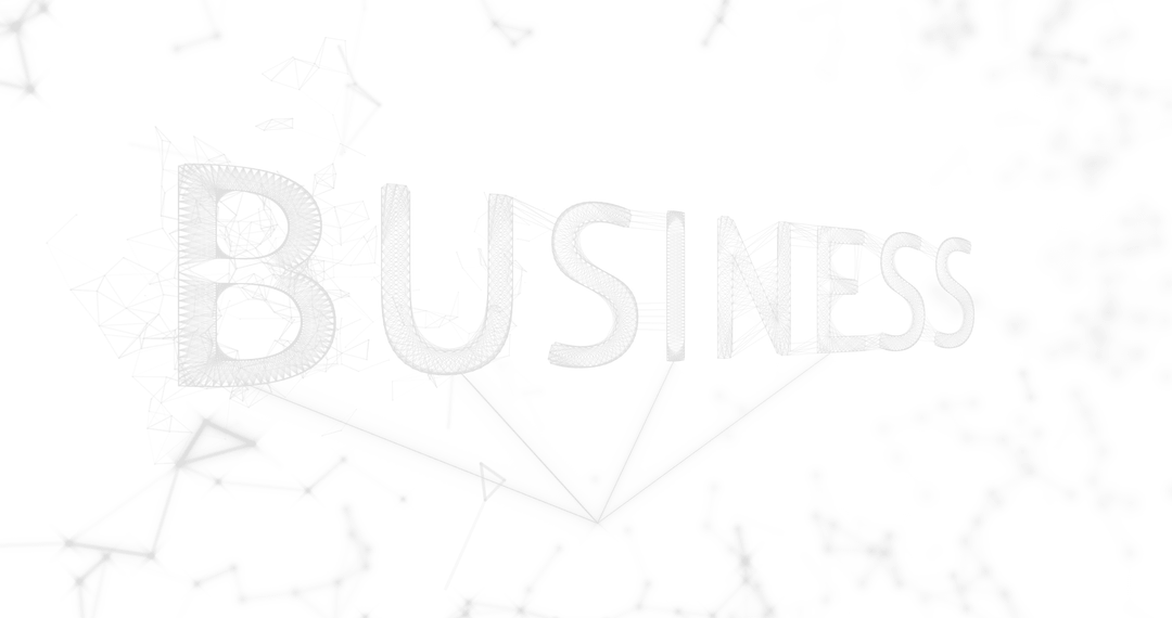 Business Connections Word Network on Transparent Background