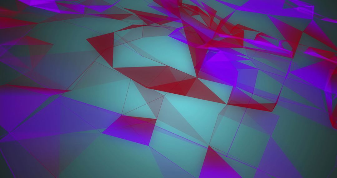 Abstract Geometric Network Illuminated in Bright Colors