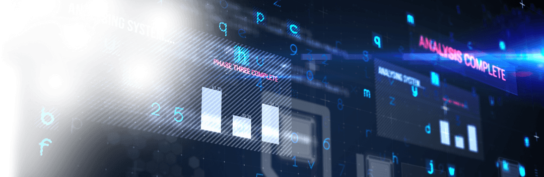 Abstract Digital Data Visualization on Transparent Background